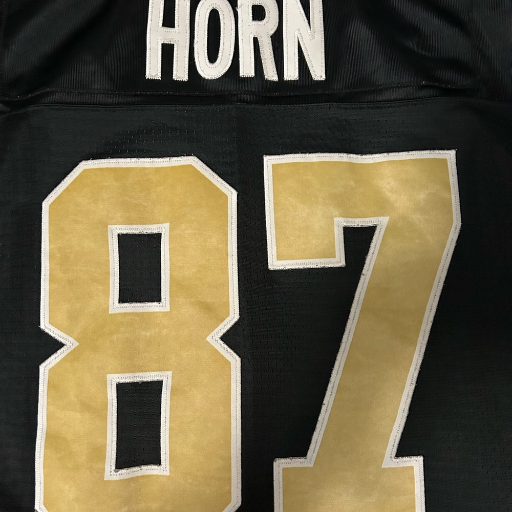 Throw Back Joe “Hollywood” Horn New Orleans SAINTS Reebok NFL Black/Gold Jersey - Picture 3 of 10